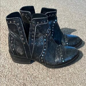 Very Volatile Black Studded Ankle Booties